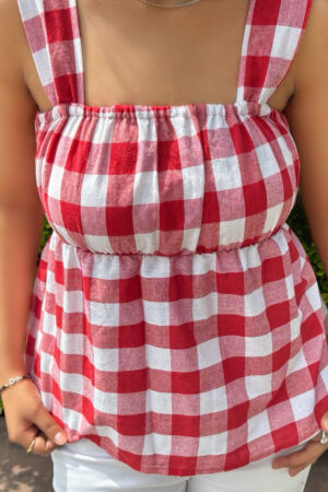 Cherry Pie Gingham Top