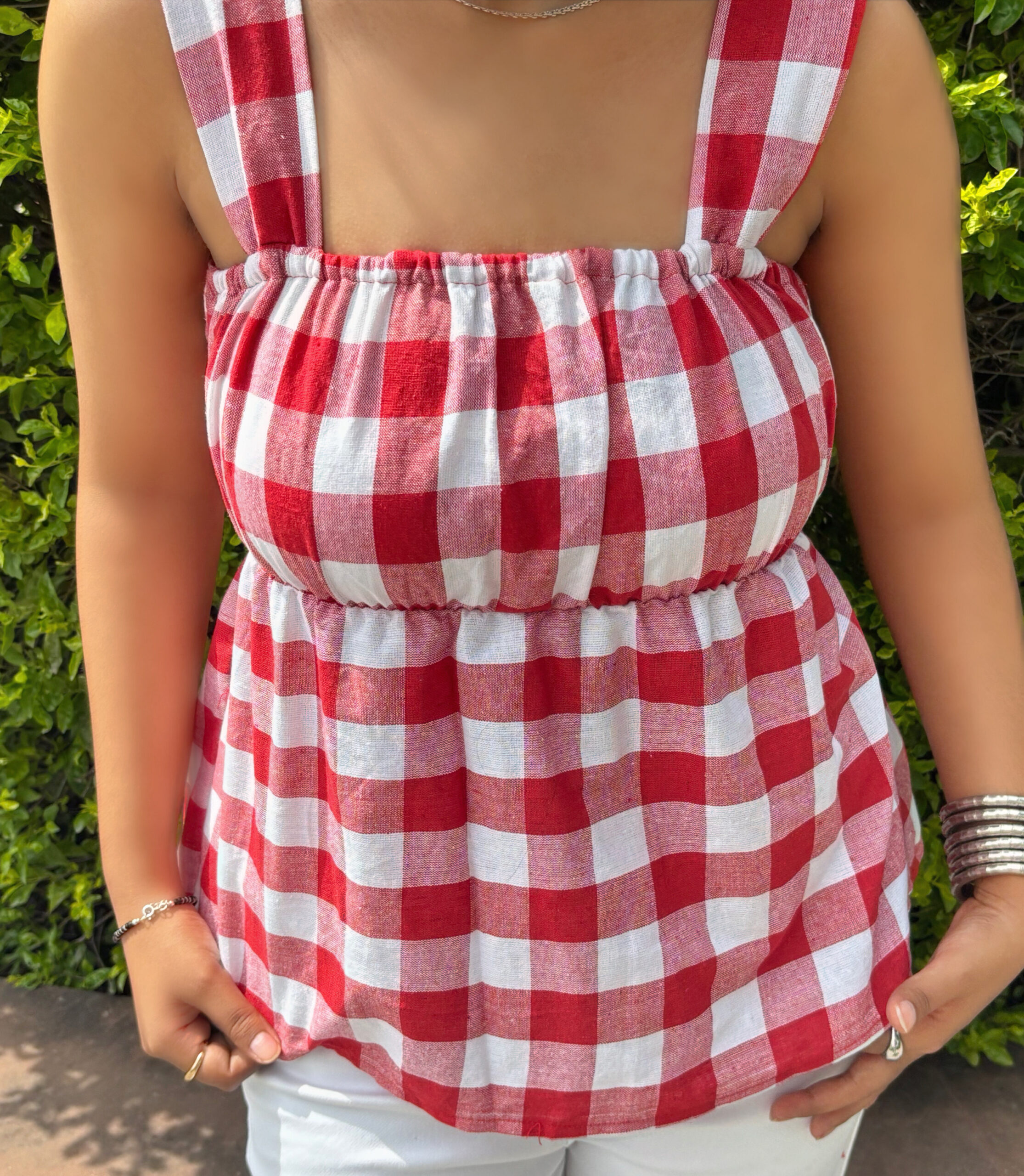 Cherry Pie Gingham Top